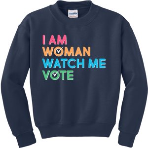 I Am Woman Watch Me Vote Kids Sweatshirt