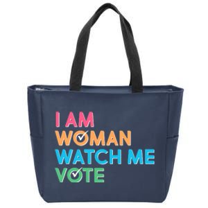 I Am Woman Watch Me Vote Zip Tote Bag