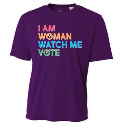 I Am Woman Watch Me Vote Cooling Performance Crew T-Shirt