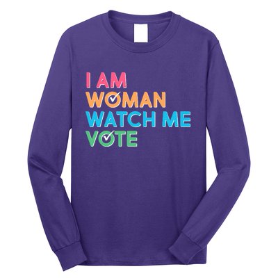 I Am Woman Watch Me Vote Long Sleeve Shirt