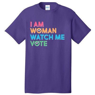 I Am Woman Watch Me Vote Tall T-Shirt