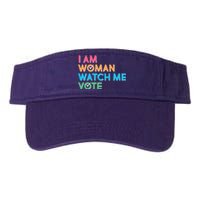 I Am Woman Watch Me Vote Valucap Bio-Washed Visor