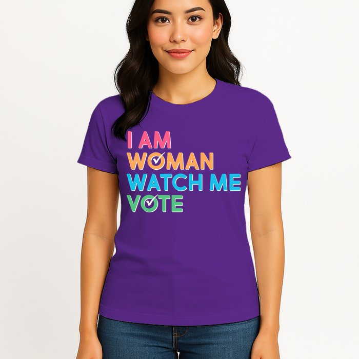 I Am Woman Watch Me Vote Womens T-Shirt