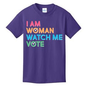 I Am Woman Watch Me Vote Kids T-Shirt