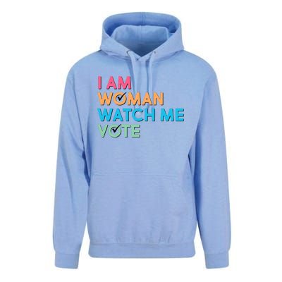 I Am Woman Watch Me Vote Unisex Surf Hoodie