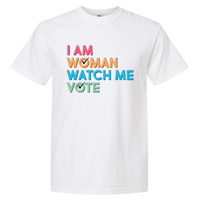 I Am Woman Watch Me Vote Garment-Dyed Heavyweight T-Shirt