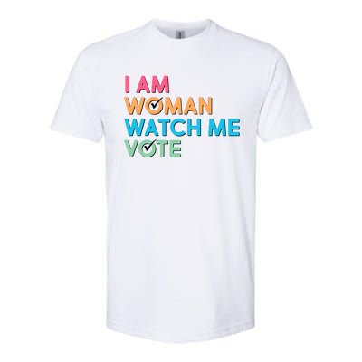 I Am Woman Watch Me Vote Softstyle® CVC T-Shirt