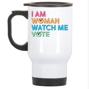 I Am Woman Watch Me Vote Stainless Steel Travel Mug