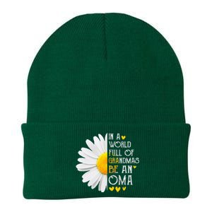 In A World Full Of Grandmas Be An Oma Daisy Mothers Day Knit Cap Winter Beanie