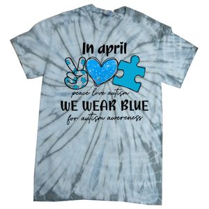 In April We Wear Blue Autism Awareness Tie-Dye T-Shirt