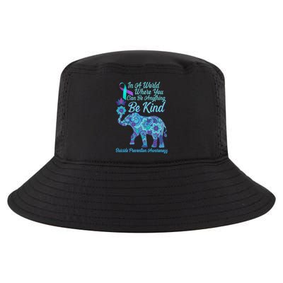 In A World Where You Can Be Anything Be Kind Elephant Cool Comfort Performance Bucket Hat