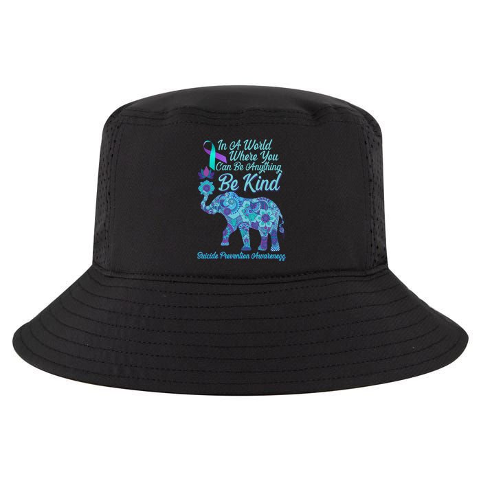 In A World Where You Can Be Anything Be Kind Elephant Cool Comfort Performance Bucket Hat