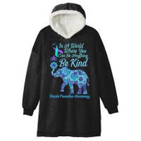 In A World Where You Can Be Anything Be Kind Elephant Hooded Wearable Blanket