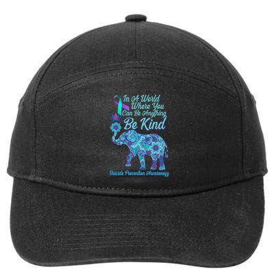 In A World Where You Can Be Anything Be Kind Elephant 7-Panel Snapback Hat