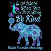 In A World Where You Can Be Anything Be Kind Elephant 7-Panel Snapback Hat