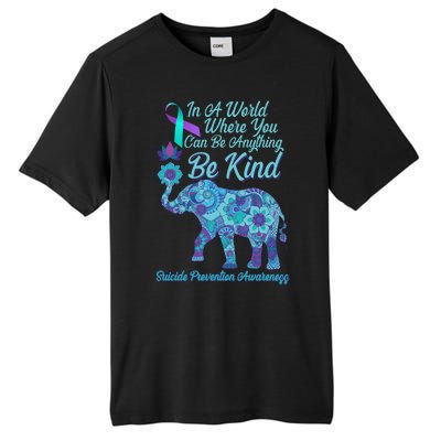 In A World Where You Can Be Anything Be Kind Elephant Tall Fusion ChromaSoft Performance T-Shirt