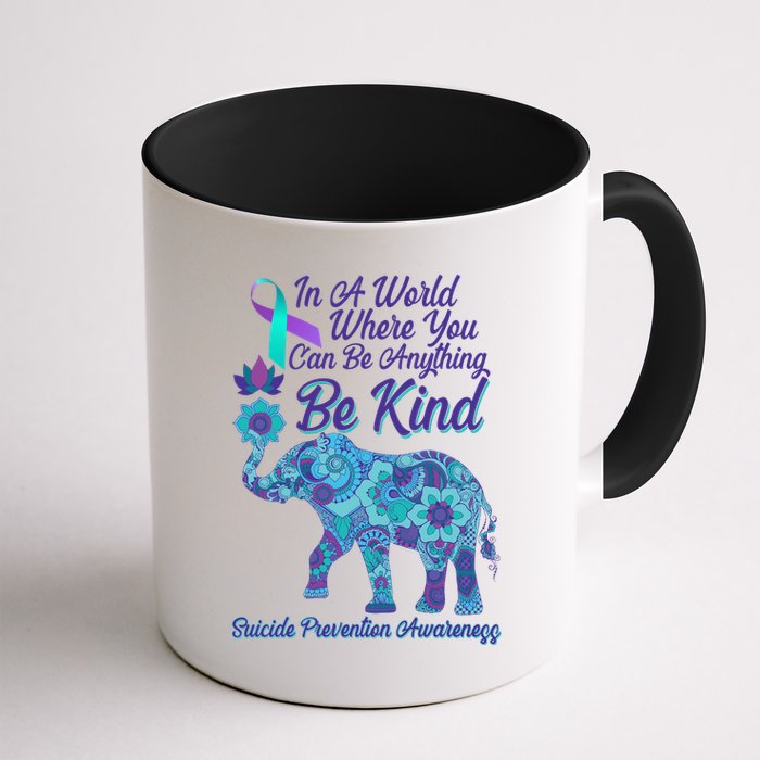In A World Where You Can Be Anything Be Kind Elephant Mug