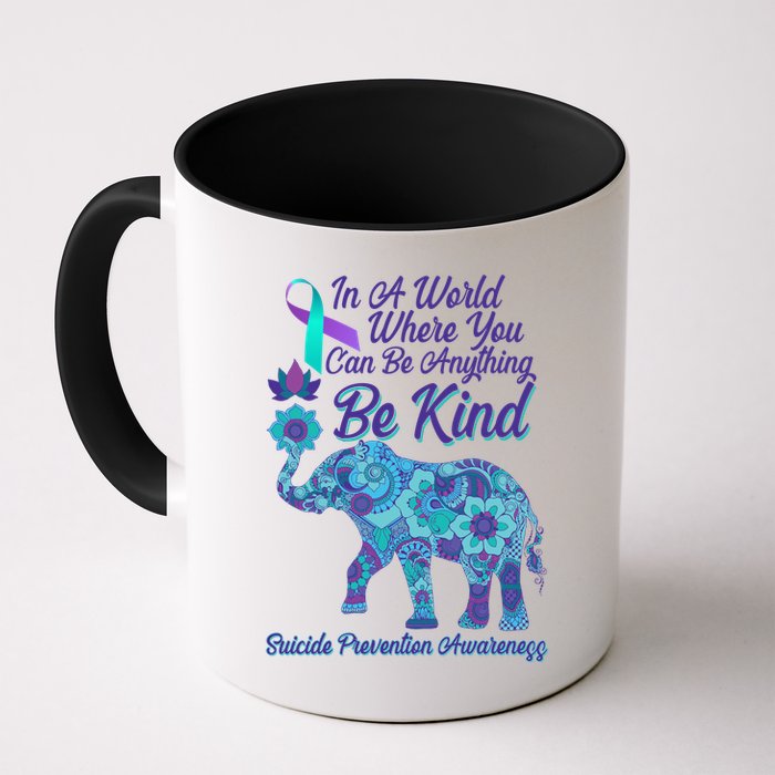 In A World Where You Can Be Anything Be Kind Elephant Mug