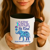 In A World Where You Can Be Anything Be Kind Elephant Mug