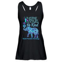 In A World Where You Can Be Anything Be Kind Elephant Ladies Essential Flowy Tank