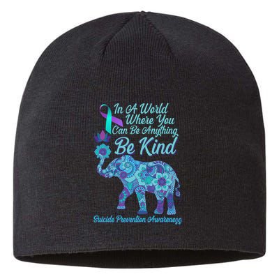 In A World Where You Can Be Anything Be Kind Elephant Sustainable Beanie