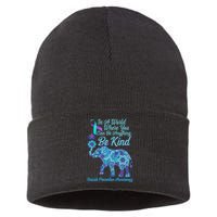 In A World Where You Can Be Anything Be Kind Elephant Sustainable Knit Beanie