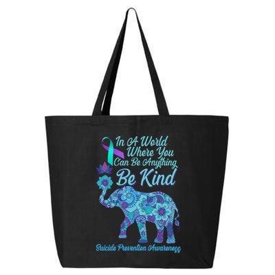 In A World Where You Can Be Anything Be Kind Elephant 25L Jumbo Tote