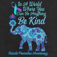 In A World Where You Can Be Anything Be Kind Elephant 25L Jumbo Tote