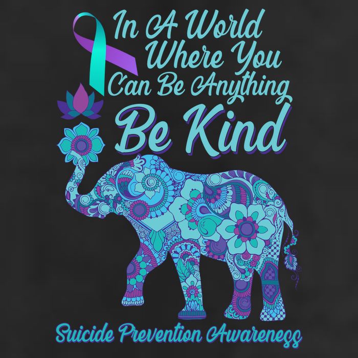 In A World Where You Can Be Anything Be Kind Elephant 25L Jumbo Tote