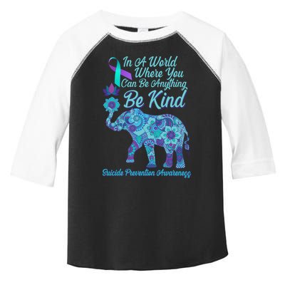 In A World Where You Can Be Anything Be Kind Elephant Toddler Fine Jersey T-Shirt