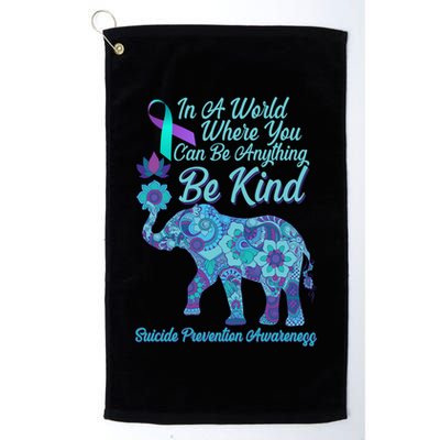 In A World Where You Can Be Anything Be Kind Elephant Golf Towel