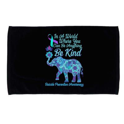In A World Where You Can Be Anything Be Kind Elephant Microfiber Hand Towel