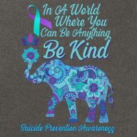 In A World Where You Can Be Anything Be Kind Elephant Cotton Canvas Backpack