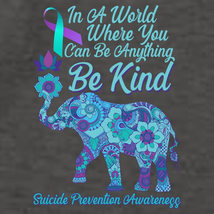 In A World Where You Can Be Anything Be Kind Elephant Vector Backpack