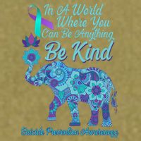In A World Where You Can Be Anything Be Kind Elephant Garment-Dyed Women's Muscle Tee