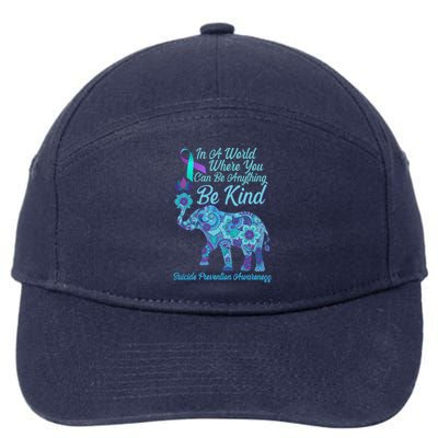 In A World Where You Can Be Anything Be Kind Elephant 7-Panel Snapback Hat