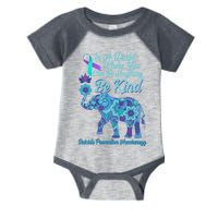 In A World Where You Can Be Anything Be Kind Elephant Infant Baby Jersey Bodysuit