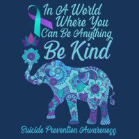 In A World Where You Can Be Anything Be Kind Elephant Infant Baby Jersey Bodysuit