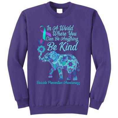 In A World Where You Can Be Anything Be Kind Elephant Sweatshirt