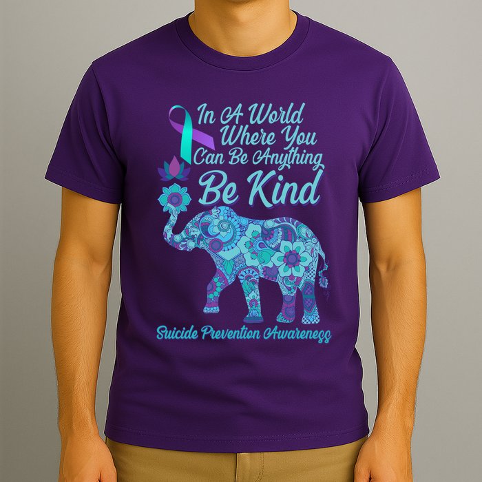 In A World Where You Can Be Anything Be Kind Elephant T-Shirt