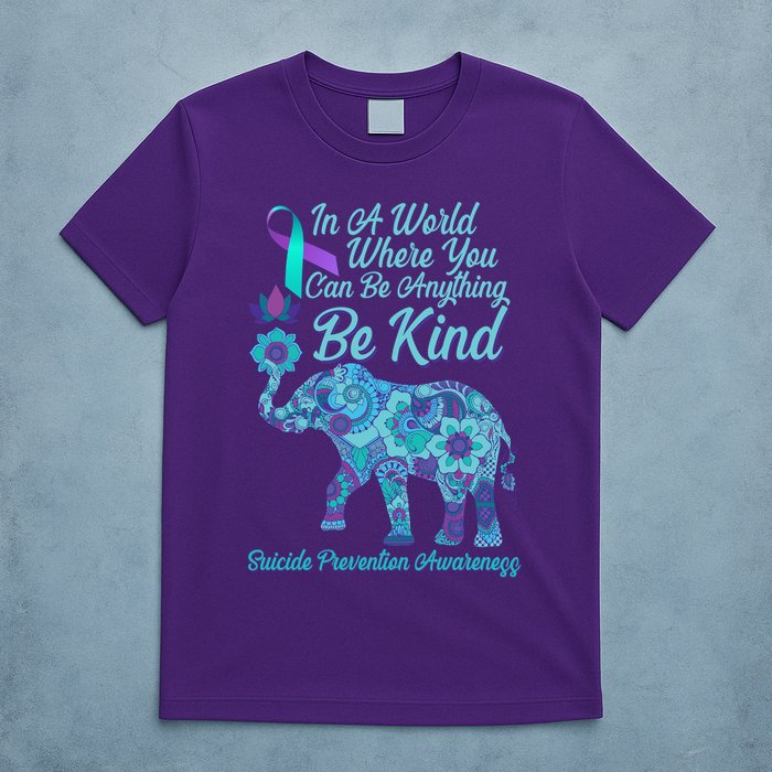 In A World Where You Can Be Anything Be Kind Elephant T-Shirt