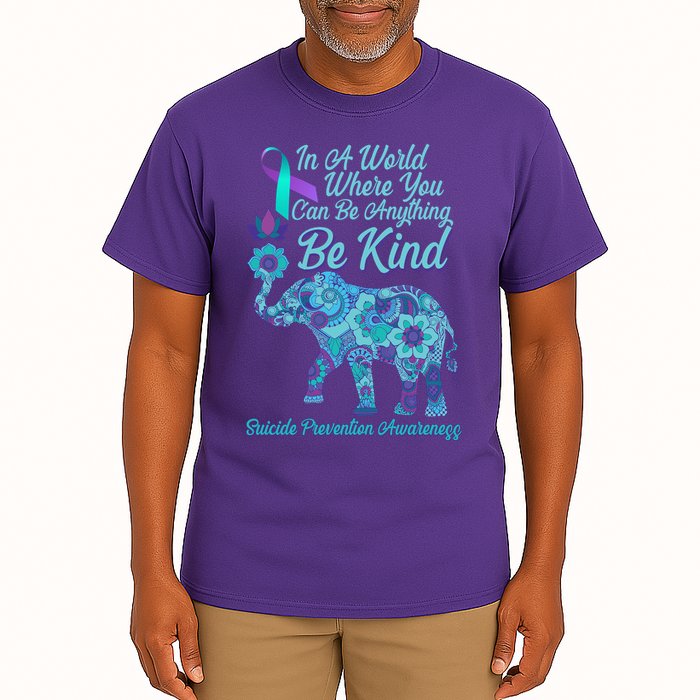 In A World Where You Can Be Anything Be Kind Elephant Tall T-Shirt