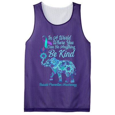 In A World Where You Can Be Anything Be Kind Elephant Mesh Reversible Basketball Jersey Tank
