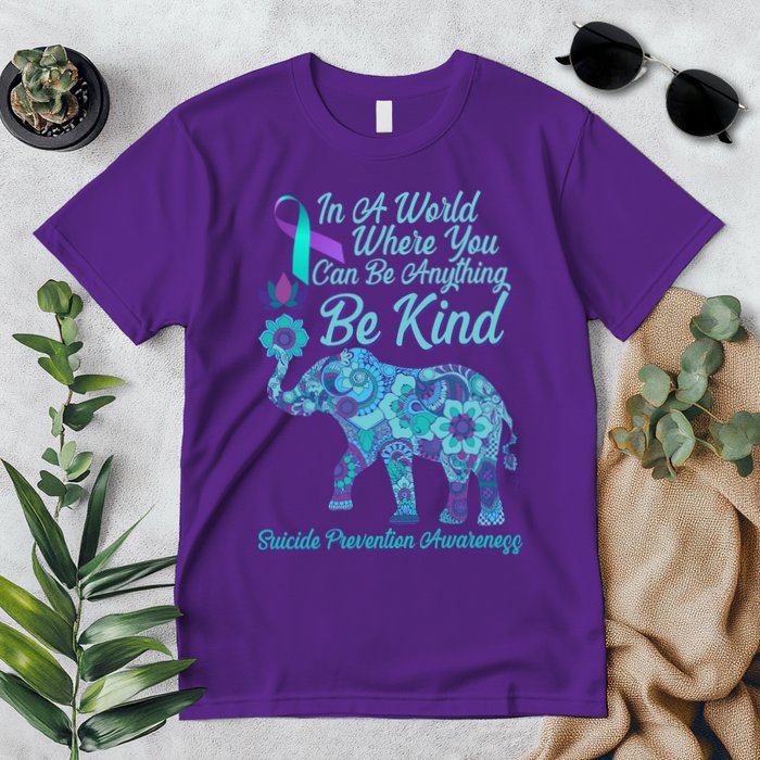 In A World Where You Can Be Anything Be Kind Elephant Premium T-Shirt