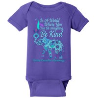 In A World Where You Can Be Anything Be Kind Elephant Baby Bodysuit