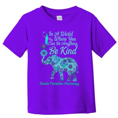 In A World Where You Can Be Anything Be Kind Elephant Toddler T-Shirt