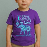 In A World Where You Can Be Anything Be Kind Elephant Toddler T-Shirt
