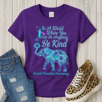 In A World Where You Can Be Anything Be Kind Elephant Womens T-Shirt
