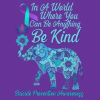 In A World Where You Can Be Anything Be Kind Elephant Short Acrylic Beanie