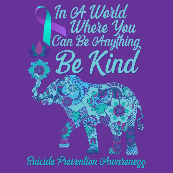 In A World Where You Can Be Anything Be Kind Elephant Short Acrylic Beanie